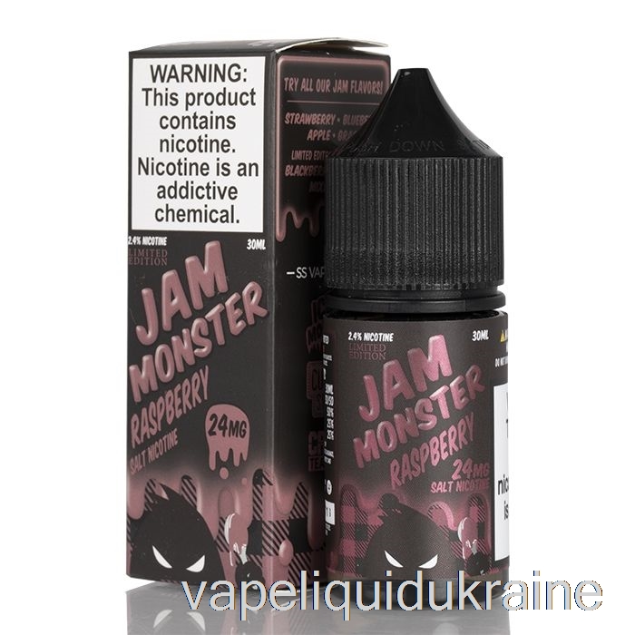 Vape Liquid Ukraine Raspberry - Jam Monster Salts - 30mL 48mg